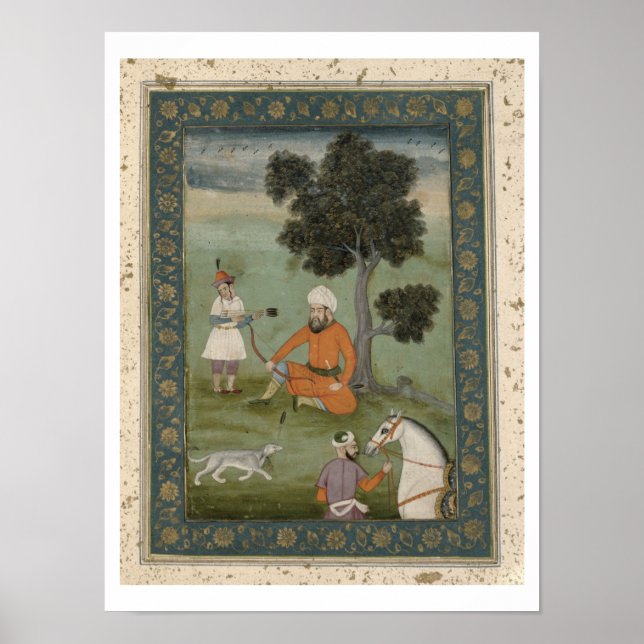 Poster Un noble trans-Oxonien assis sous un arbre, en (Devant)