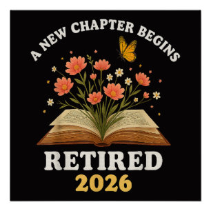 Poster Un nouveau chapitre commence Retraité 2026