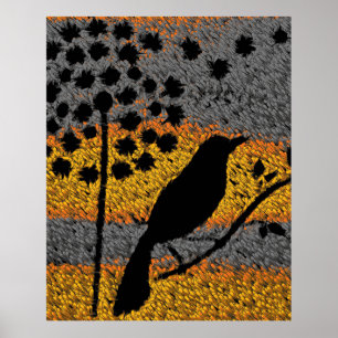 Poster Un Oiseau Parmi Les Plumes