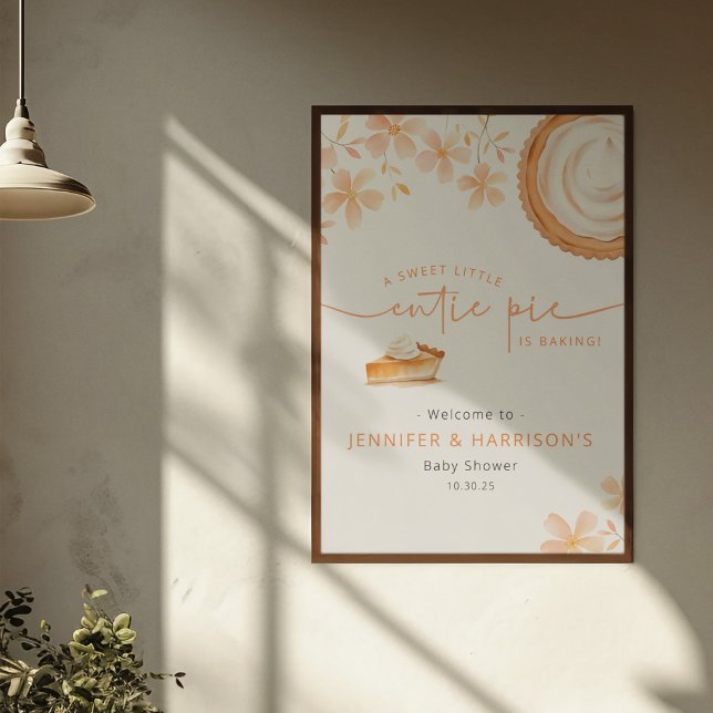 Poster Un petit gâteau est en train de cuire | Fête de bé (Créateur téléchargé)