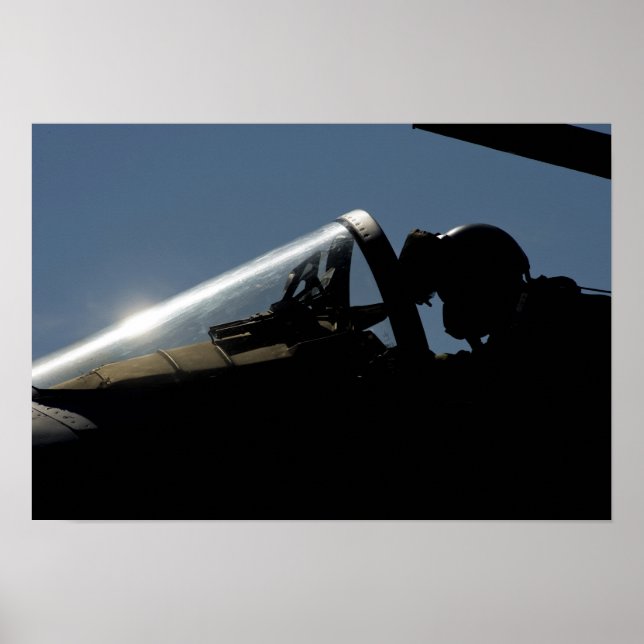 Poster Un pilote se prépare au décollage (Devant)
