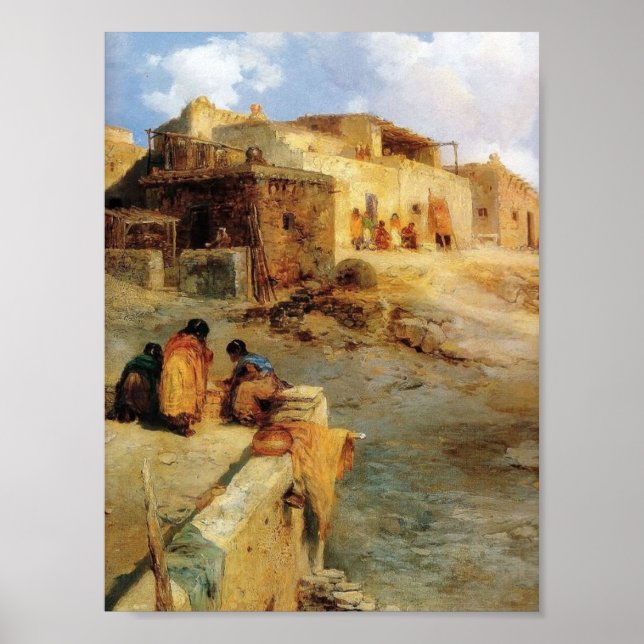 Poster Un Pueblo indien Laguna Nouveau-Mexique - 1906 (Devant)