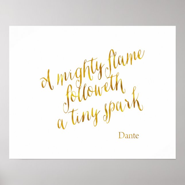 Poster Un puissant Modèle Faux Gold Foil Dante (Devant)