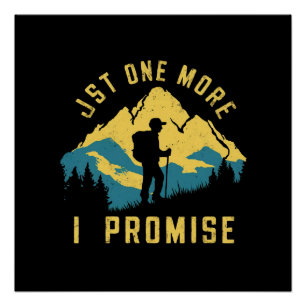 Poster un randonneur contre les montagnes