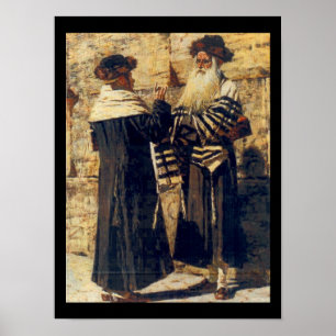Poster Un Rebbe chez le Kotel par Vereshchagin - Circa