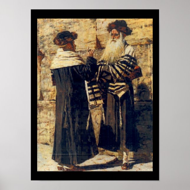 Poster Un Rebe au Kotel par Vereshchagin - vers 1880 (Devant)
