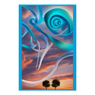 Poster Un rêve tissé dans les nuages
