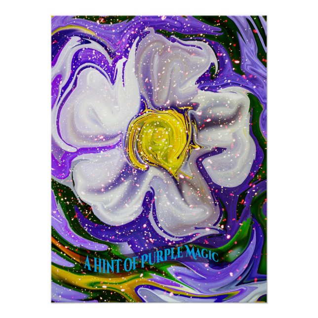 Poster Un soupçon de magie violette - puissance des fleur (Devant)