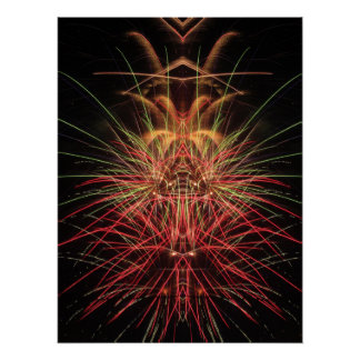 Poster Un spectacle de feux d'artifice la nuit