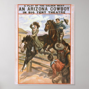 Poster Un théâtre rétro Cowboy en Arizona