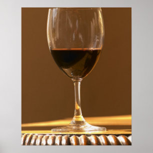 Poster Un verre de rouge Château Belgrave au soleil -