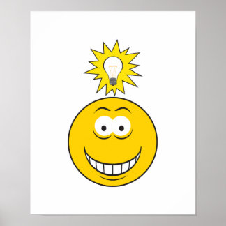 Poster Un visage d'idée brillant