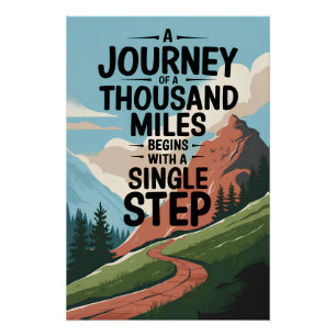 Poster Un voyage de 150 km commence par une seule