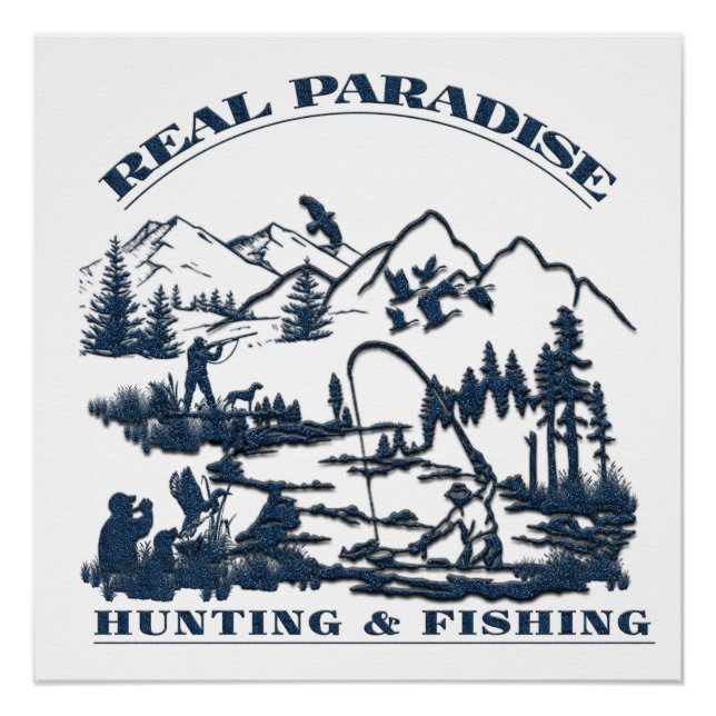 Poster Un vrai paradis Chasse & Pêche (Devant)