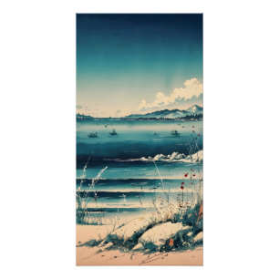 Poster Une belle aquarelle de style japonais