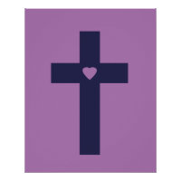 Une croix avec un cœur d'amour sacré
