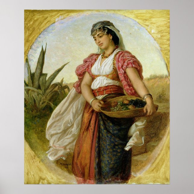 Poster Une femme d'Alger, 1871 (Devant)