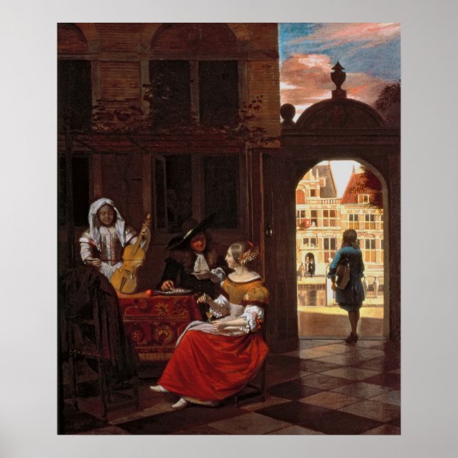 Poster Une fête musicale, 1677 (Devant)