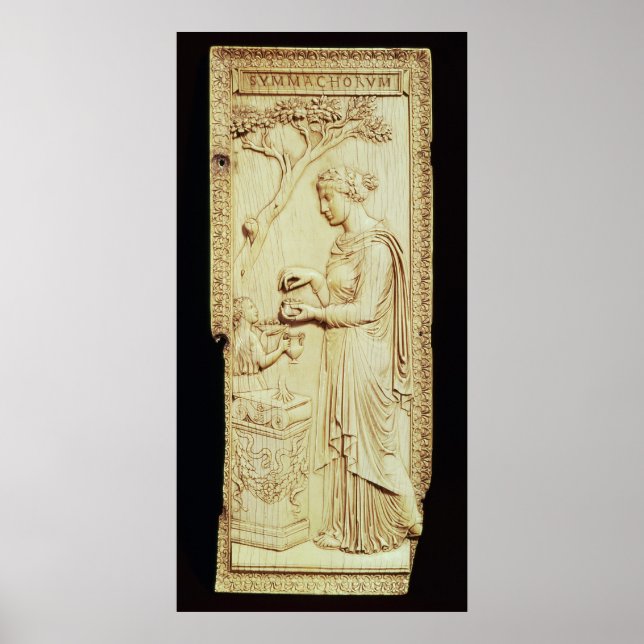 Poster Une feuille de Symmachi Diptych (Devant)