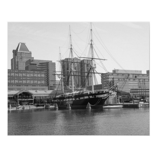 Poster Une frégate américaine à Baltimore (Devant)