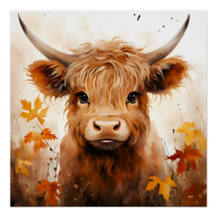 Poster Une jolie gamme de vaches Highland Design 1