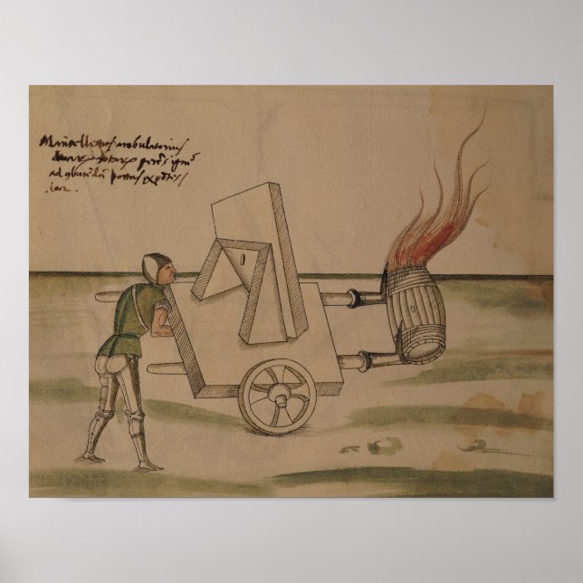 Poster Une machine de guerre, illustration de 'De Machini (Devant)