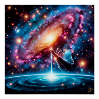 Poster Une main dans la création