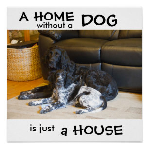 Poster Une maison sans chien n'est qu'une maison - décora