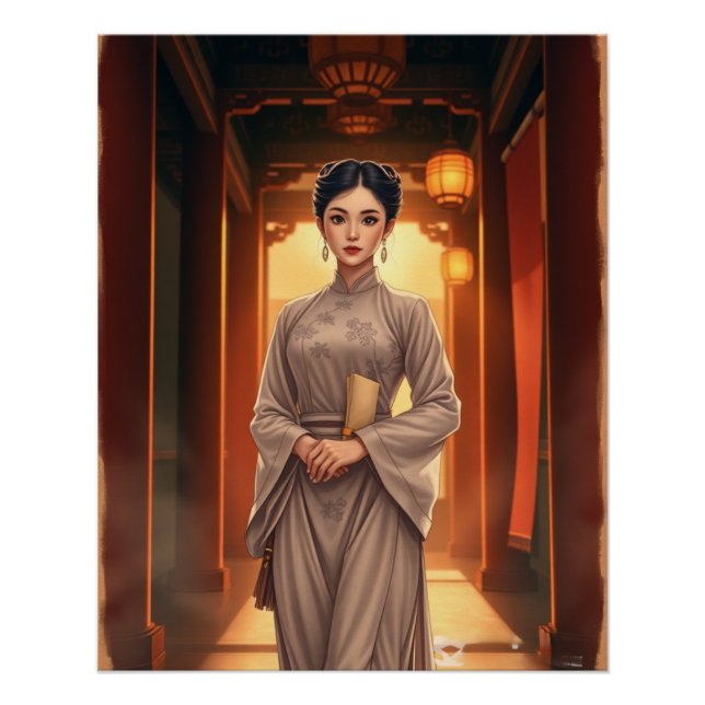 Poster Une mystérieuse serveuse de palais chinois (Devant)