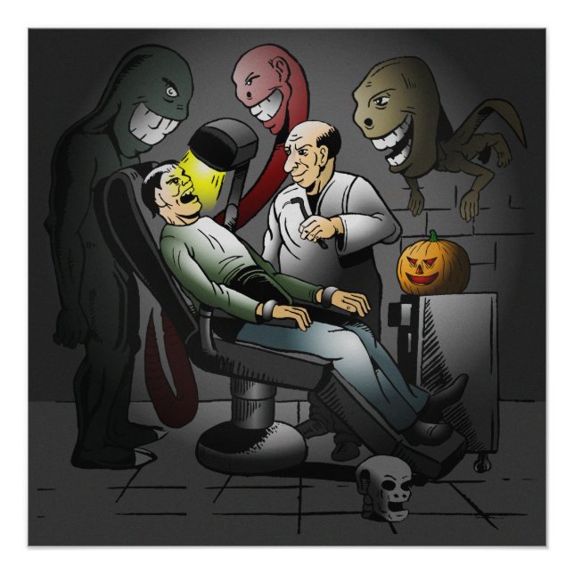 Poster Une Nuit d'Halloween Heureuse chez le Dentiste Aff (Devant)
