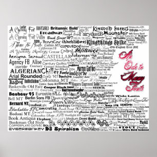 Poster Une ode à beaucoup de polices