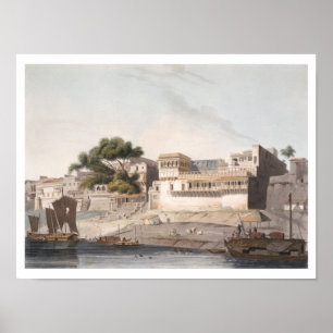 Poster Une partie de la ville de Patna, sur la rivière le