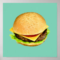 Une photo de gros cheeseburger juteux