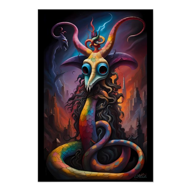 Poster Une prophétie scellée dans le bal masqué bestial (Devant)