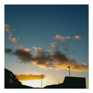 Poster Une rue couronnée d'étoiles