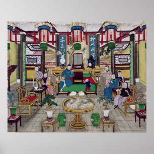 Poster Une salle à la maison de M. Kong, un marchand de P