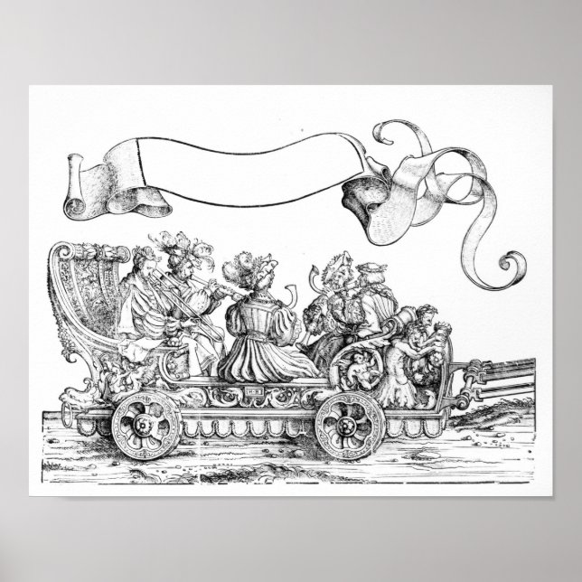 Poster Une scène de la procession triomphale de Maximilie (Devant)