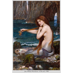 Poster Une sirène de John William Waterhouse 1900 CC1006