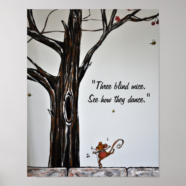 Poster Une souris aveugle Priint Dancing (Devant)