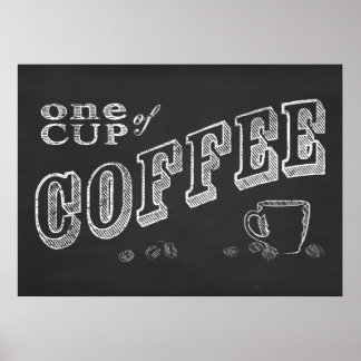 Poster une tasse de café CHALK ART