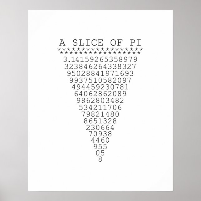 Poster Une tranche de numéros Pi (Devant)