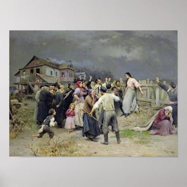 Poster Une victime du fanatisme, 1899 (Devant)