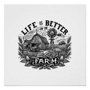 Poster Une vie d'agriculture drôle est meilleure à la fer