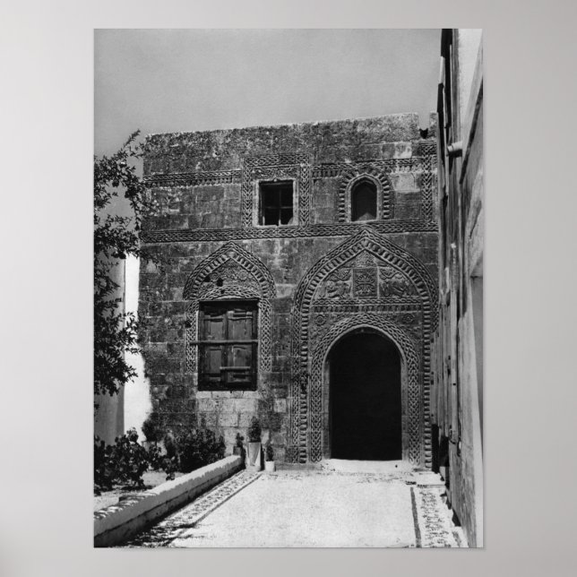 Poster Une vieille maison à Lindos, Rhodes (Devant)