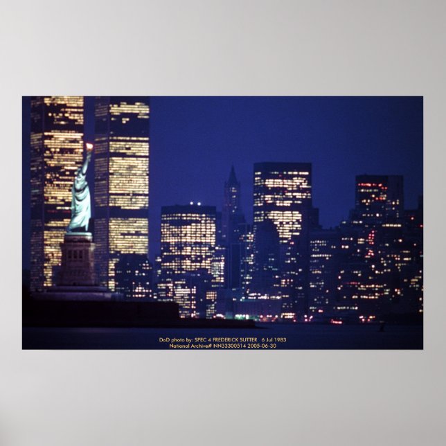 Poster / Une vue nocturne sur les toits de New Yor (Devant)