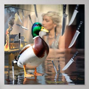 Poster "Unflappappable Duck" Imprimer Katty Pulsar