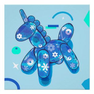 Poster Unicorn Balloon
