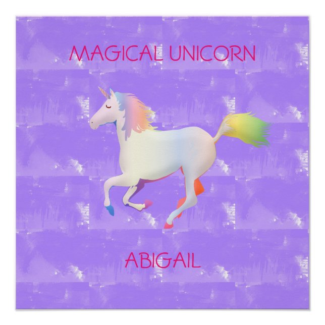 Poster Unicorne magique (Devant)