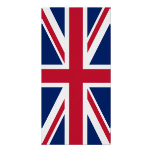 Poster Union Jack Bleu Blanc et Rouge