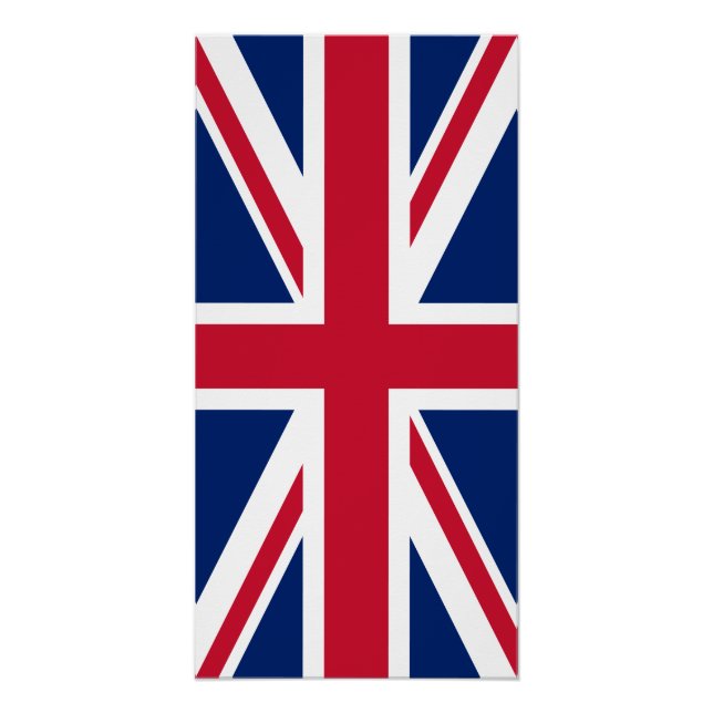 Poster Union Jack Bleu Blanc et Rouge (Devant)